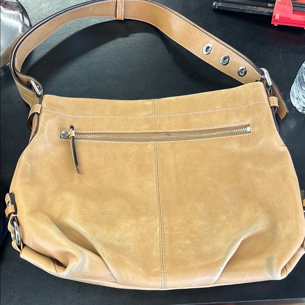 Tan Leather Shoulder Bag